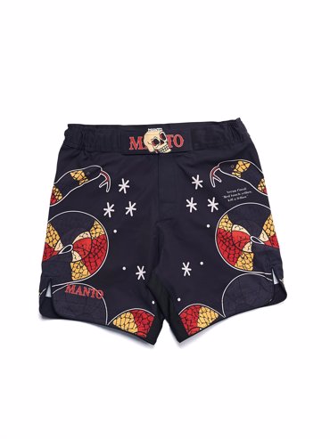 MANTO CORAL FIGHT SHORTS-black
